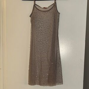 Chan Luu Sparkling Tan Mini Dress